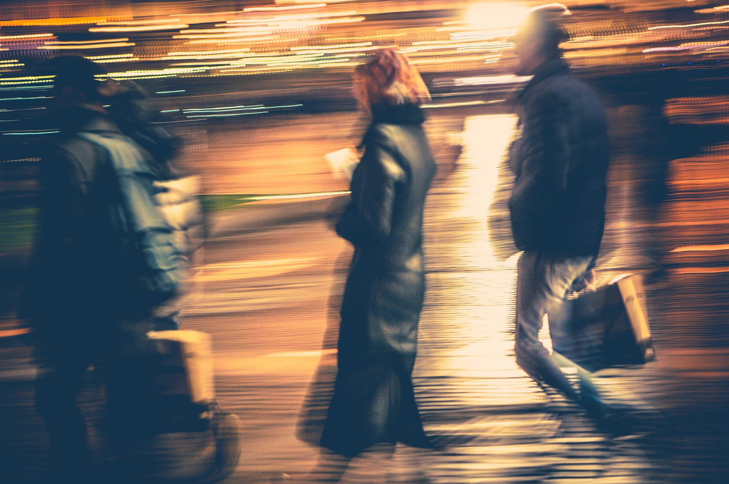 Motion blur representing decision drift